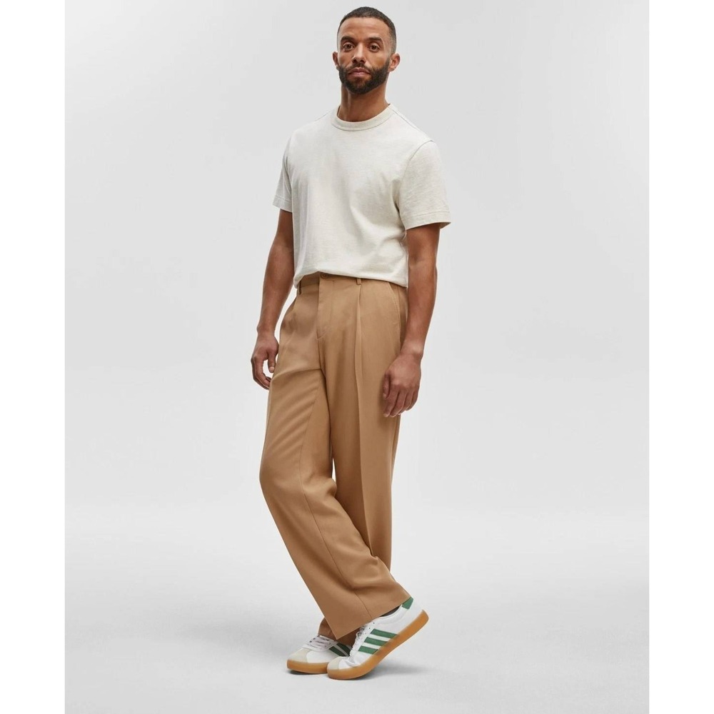 Mode of One Pants Trousers Mens Size 34x31‎ Tannin Tan Relaxed Fit Dress